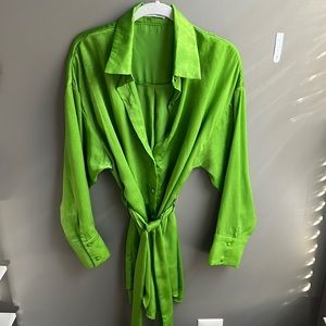 Lime Green Shirt Dress